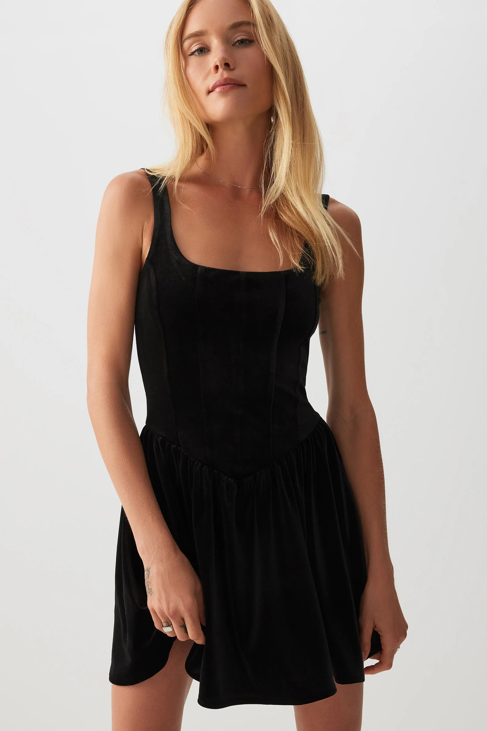 Velvet Bustier Mini Dress | Ardene