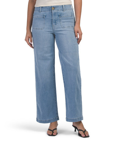 Recycled High Rise Wide Leg Jeans | TJ Maxx