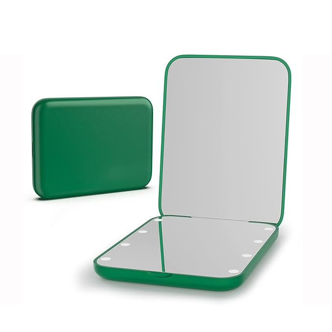Amazon.com: Kintion Pocket Mirror, 1X/3X Magnification LED Compact Travel Makeup Mirror with Ligh... | Amazon (US)