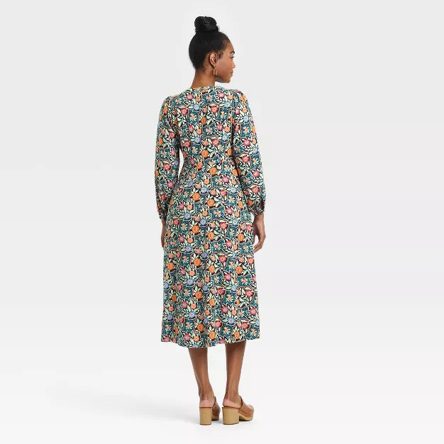 Women's Balloon Long Sleeve Button-Front Dress - Universal Thread™ | Target