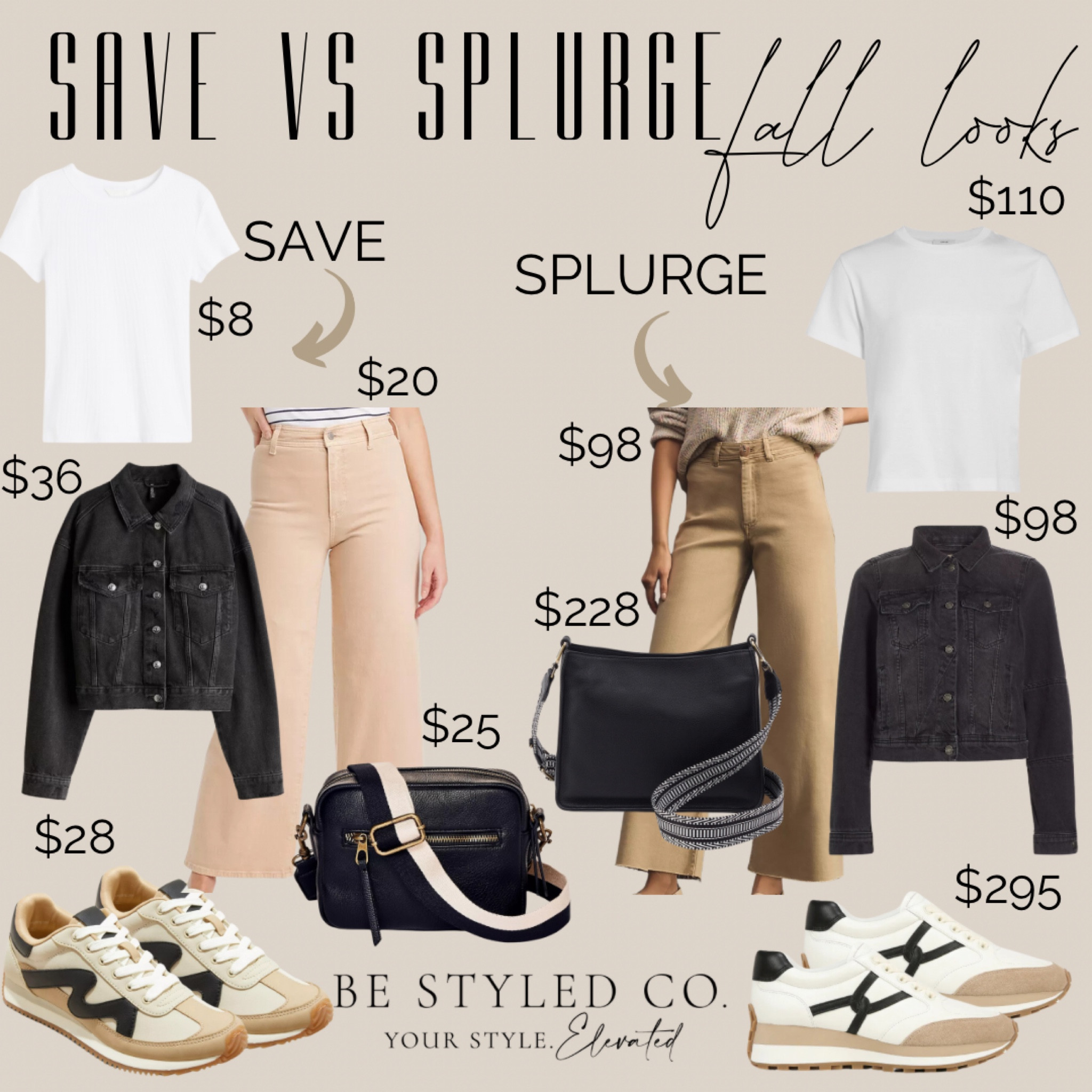 Save vs. splurge outfit ideas- casual fall outfit idea - fall sneaker looks 

#LTKStyleTip #LTKFindsUnder50 #LTKOver40