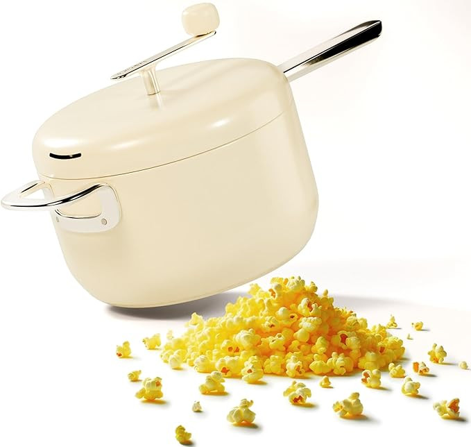 Popsmith Popcorn Popper in Cream - 6 Quart Stovetop Popcorn Machine - Stainless Steel Popcorn Mak... | Amazon (US)