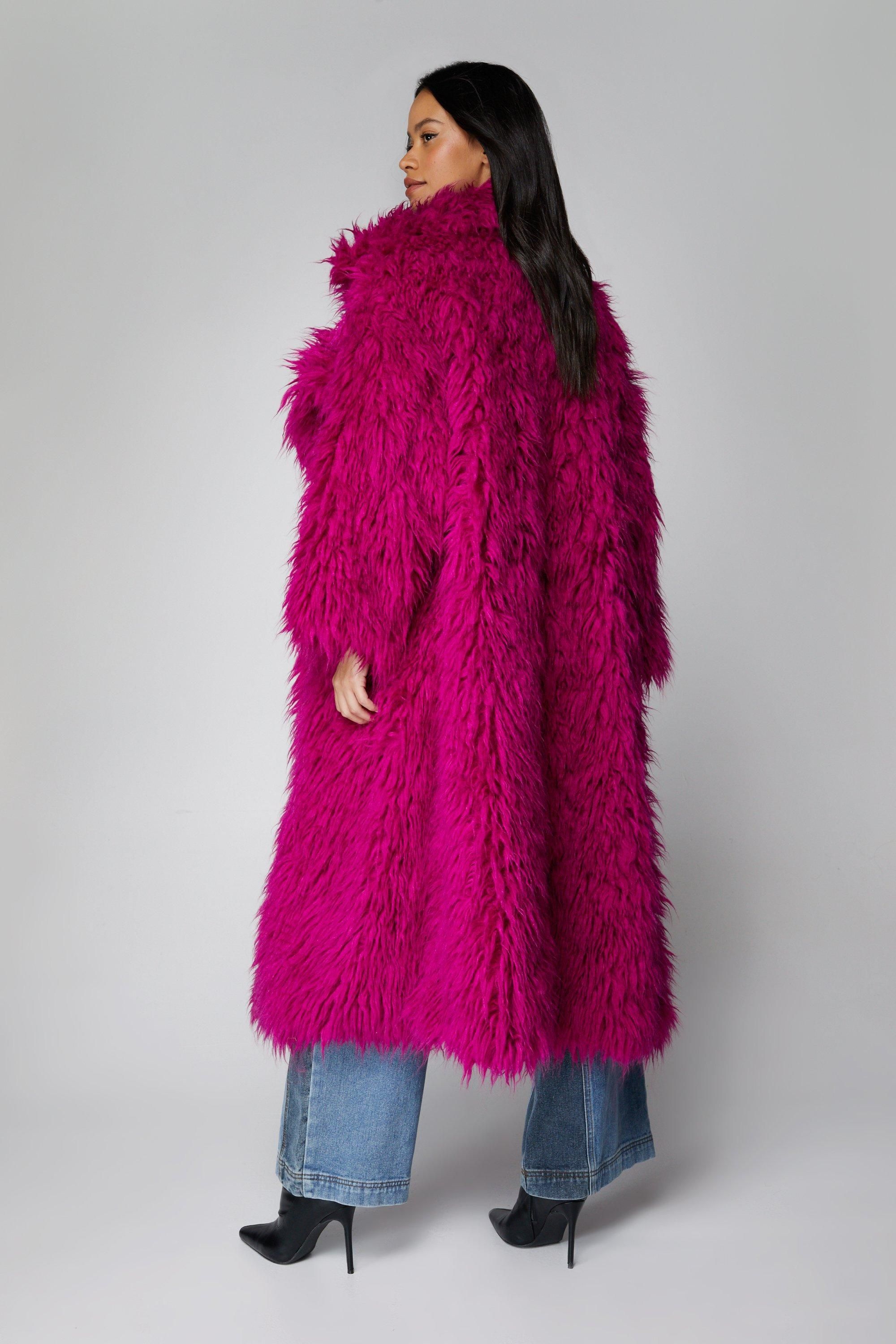 Petite Premium Textured Fur Coat | Nasty Gal US