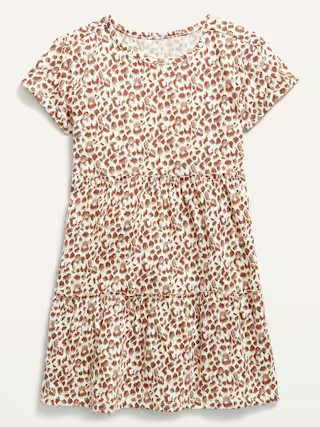 Tiered Printed Short-Sleeve Dress for Girls | Old Navy (US)