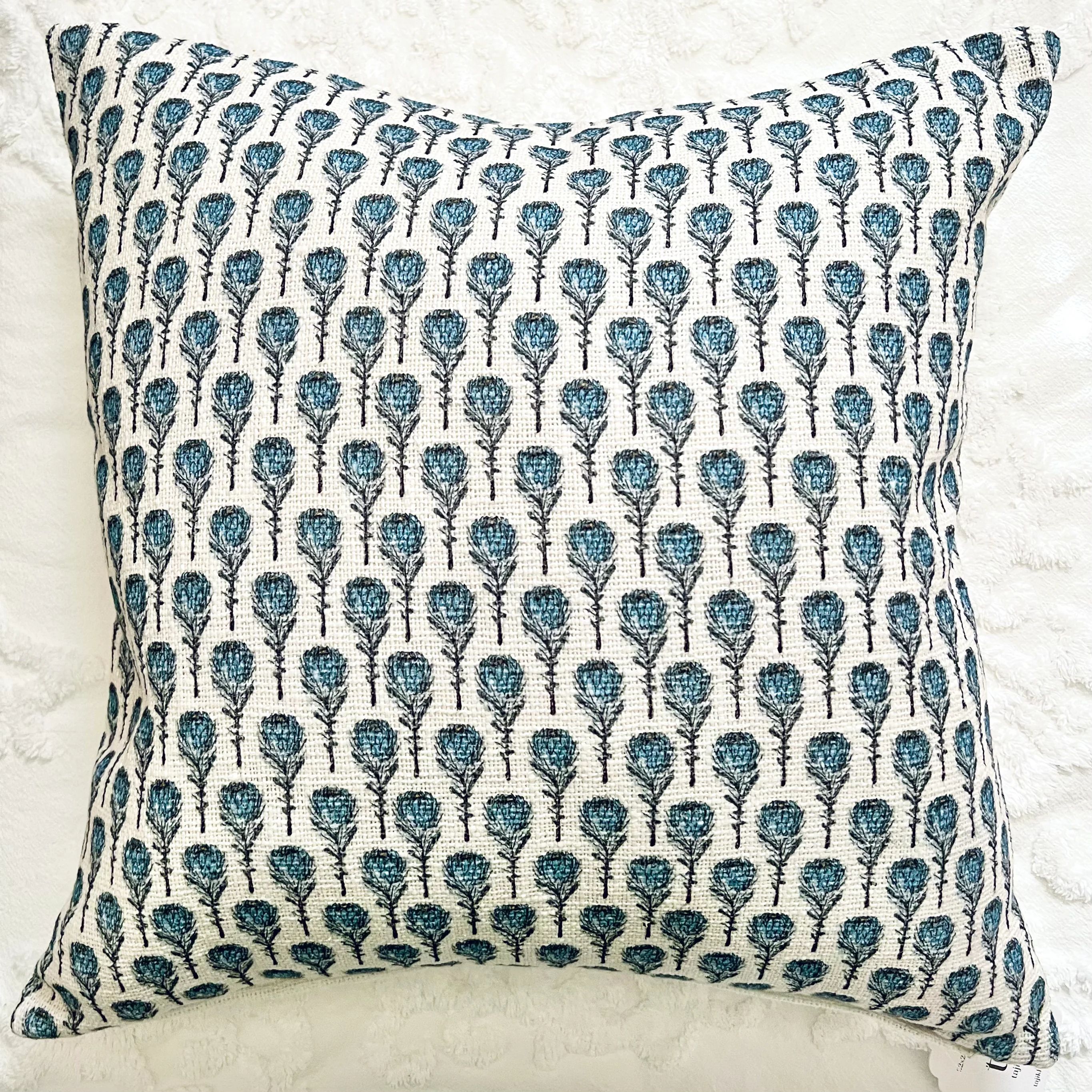 Protea Flowers Block Print Pillow Cover | The Offbeat Co.