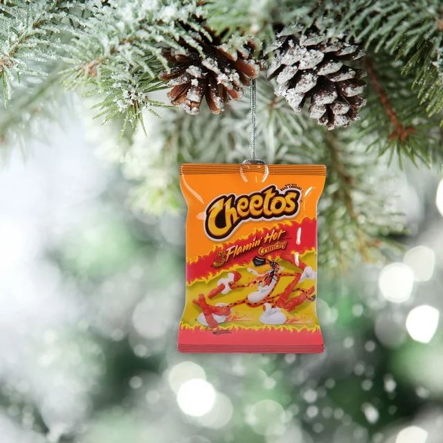 Cheetos Flamin Hot Christmas Ornament, 4 inches Tall, Ornage, Plastic - Walmart.com | Walmart (US)