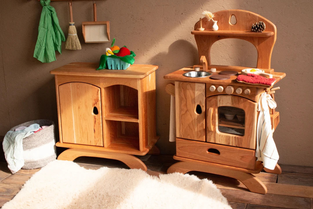 Cottage Kitchen or Cottage Cubby - Cherry Wood Adorable Play Kitchen/cubby - Etsy | Etsy (US)