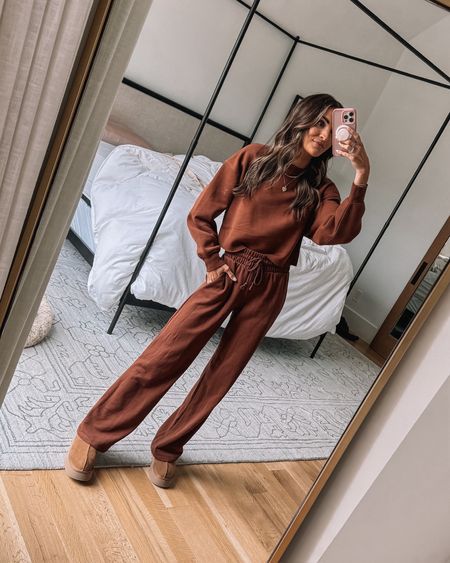 pretty sure i never want to take off this cozy set! 🤎 super soft and the prettiest rich color! runs tts 


#target #cozy #matchingset #winteroutfit 

#LTKfindsunder50 #LTKstyletip