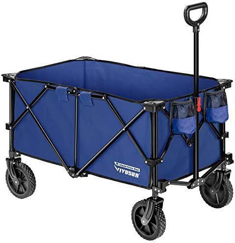VIVOSUN Heavy Duty Folding Collapsible Wagon Utility Outdoor Camping Cart with Universal Wheels &... | Amazon (US)