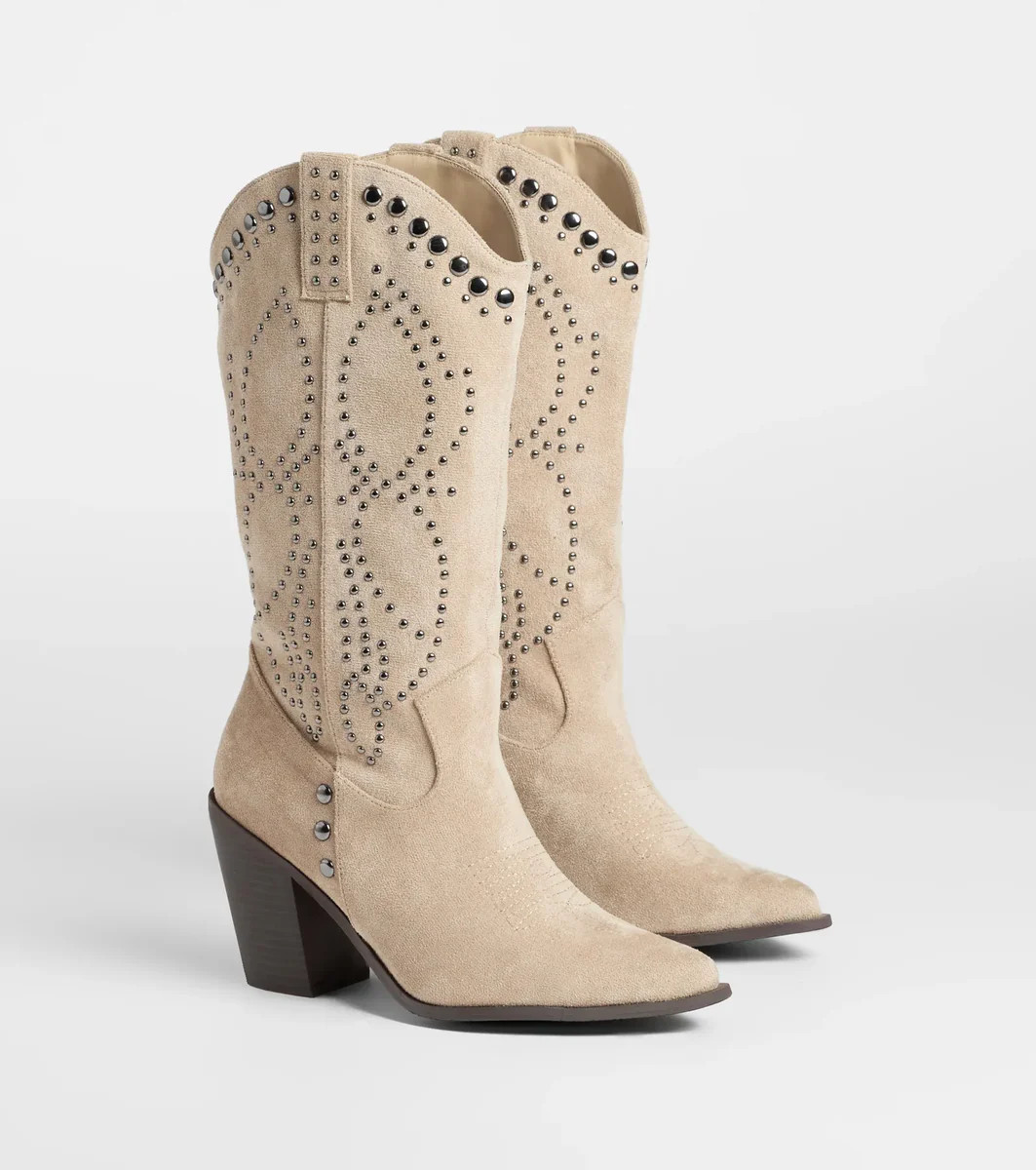 Moving Along Studded Cowboy Boots | Windsor Stores