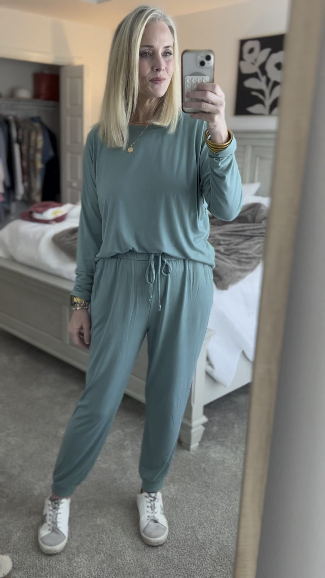 Y’all already know my love for this two-piece set. It’s basically an acceptable way to wear your pjs in public. They are TTS but I’m in a large because this was my size when I bought this set last summer. That’s the beauty of this set. This is the color light green  

As a reminder, I’m 53, 5’8, 140ish lbs and typically wear a medium. 

#LTKTreatYourself

#LTKover40 #LTKmidsize #LTKtravel