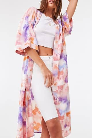 Belted Watercolor Kimono | Forever 21 (US)