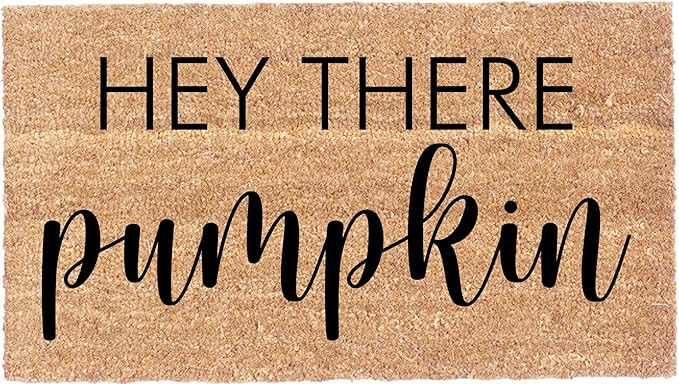COCO MATS 'N MORE Hey Pumpkin Door Mat | Size: 18" x 30" x 0.6" Fall Outdoor Rug with Vinyl Backi... | Amazon (US)