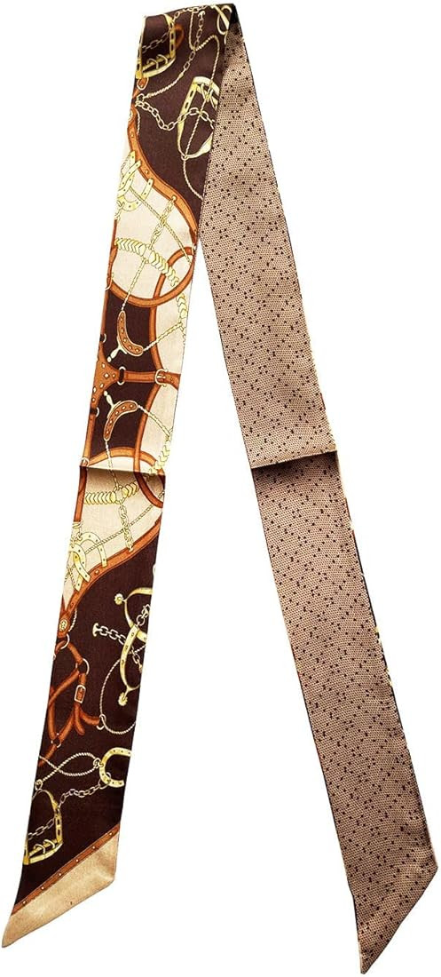JERLA 100% Mulberry silk Scarf bag scarf Head Hair Ribbon Handbag Handle wrap Tie Bundle Scarf Ne... | Amazon (US)