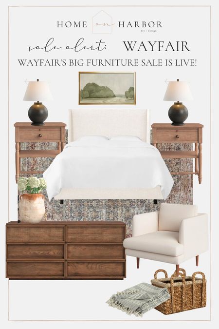 Wayfair furniture sale: bedroom style. 