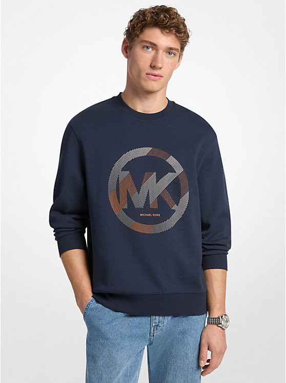 Graphic Logo Cotton Blend Crewneck Sweatshirt | Michael Kors US