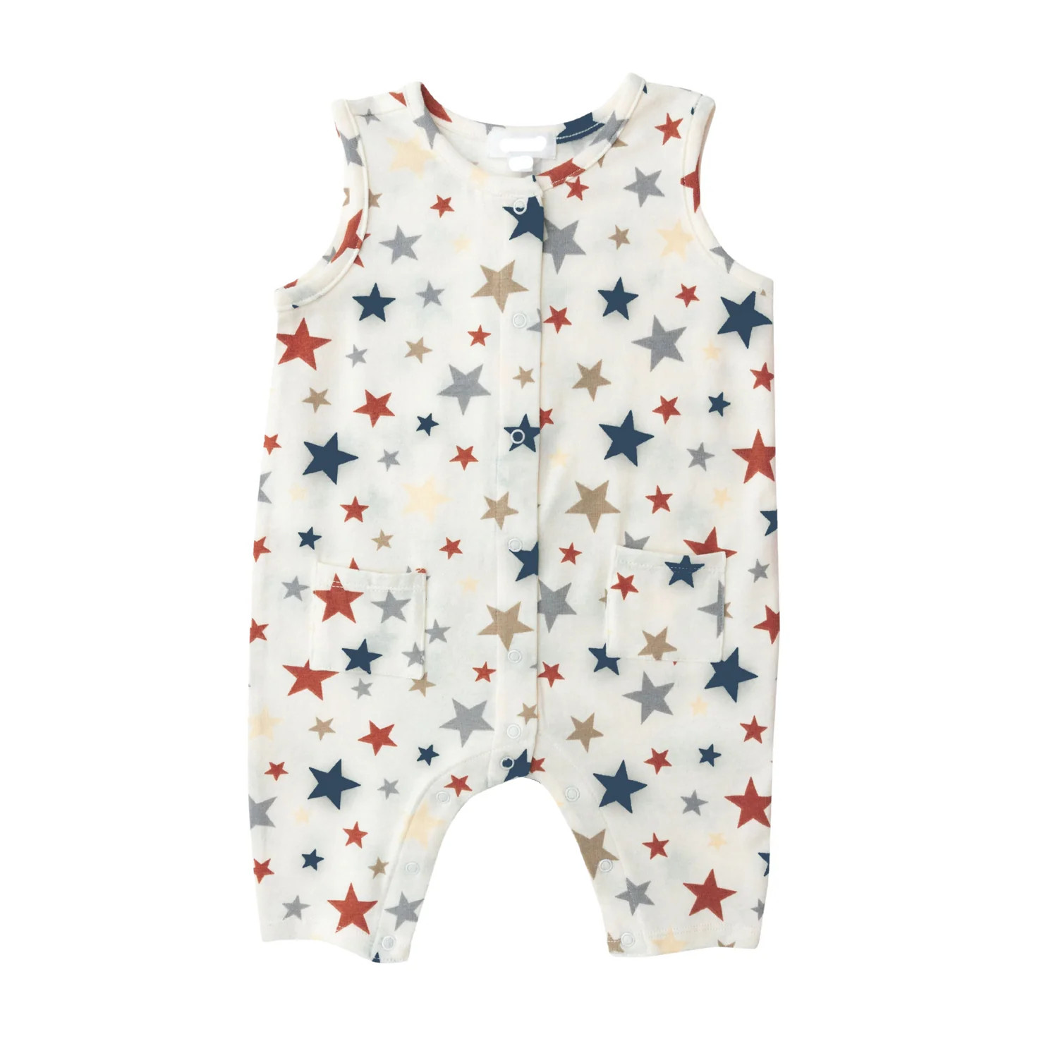 Sleeveless Romper, Multi Stars | SpearmintLOVE