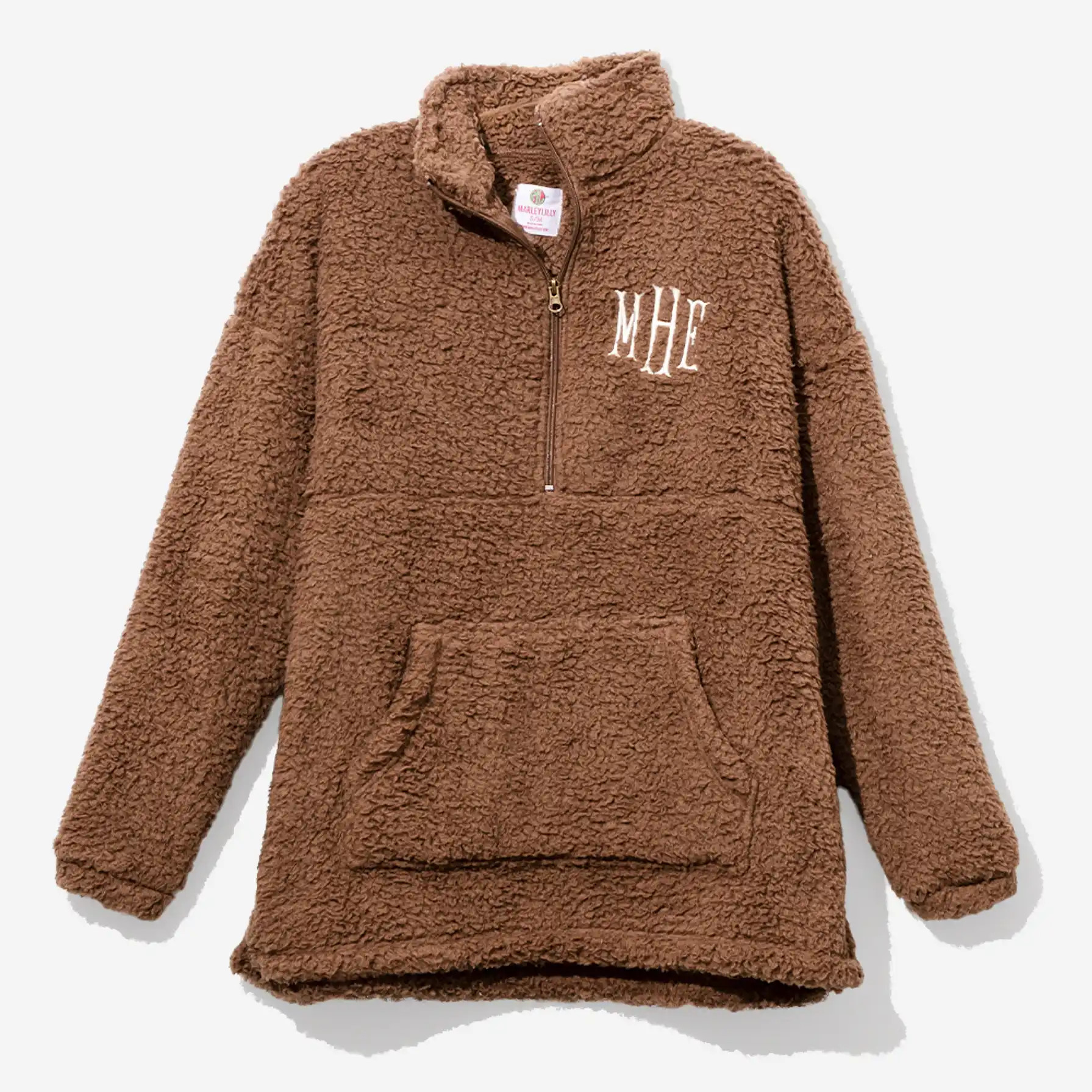 Monogrammed Sherpa Pullover | Marleylilly