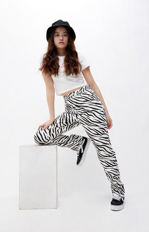 PacSun Zebra Print Dad Jeans | PacSun | PacSun