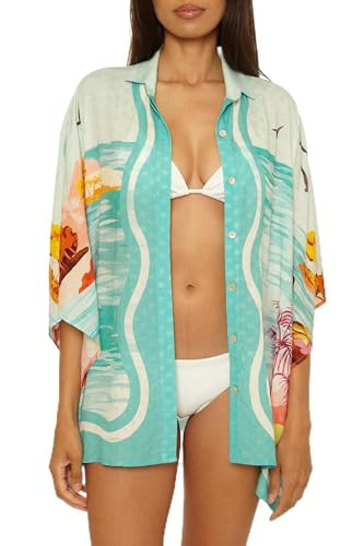 Trina Turk Cyclades - Women's Tunic, Casual, Beach Cover Ups for Women, Multicolor, X-Small-Small | Amazon (US)
