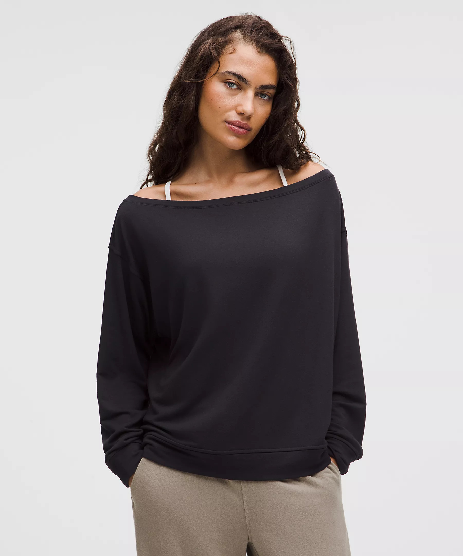 BeCalm Oversized Boatneck Long-Sleeve Shirt | Lululemon (US)