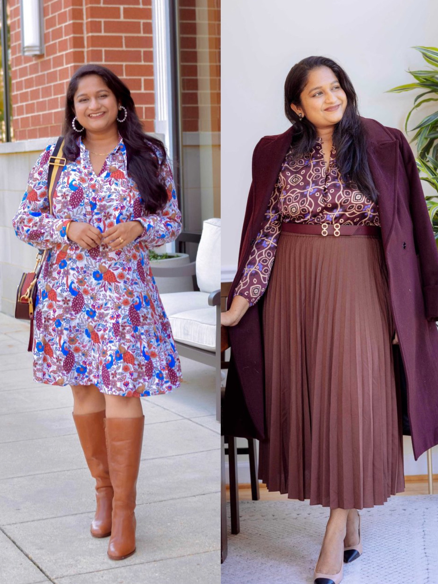 Thanksgiving outfit ideas 

@loft dress in size S
@madewell leather boots 
@annTaylor blouse 
@uniqlo pleated skirt 
@ralphlaurenpolo wrap coat 

#LTKCyberWeek #LTKHoliday #LTKmidsize