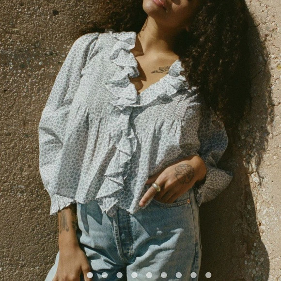 NWT Doen LEANNA TOP size Medium BLUEBELL HILLSIDE BLOOM | Poshmark