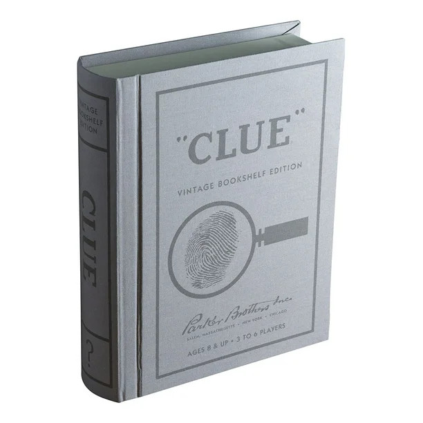 Clue Linen Book Vintage Edition Board Game, Elegant design for open bookshelf display By Winning ... | Walmart (US)