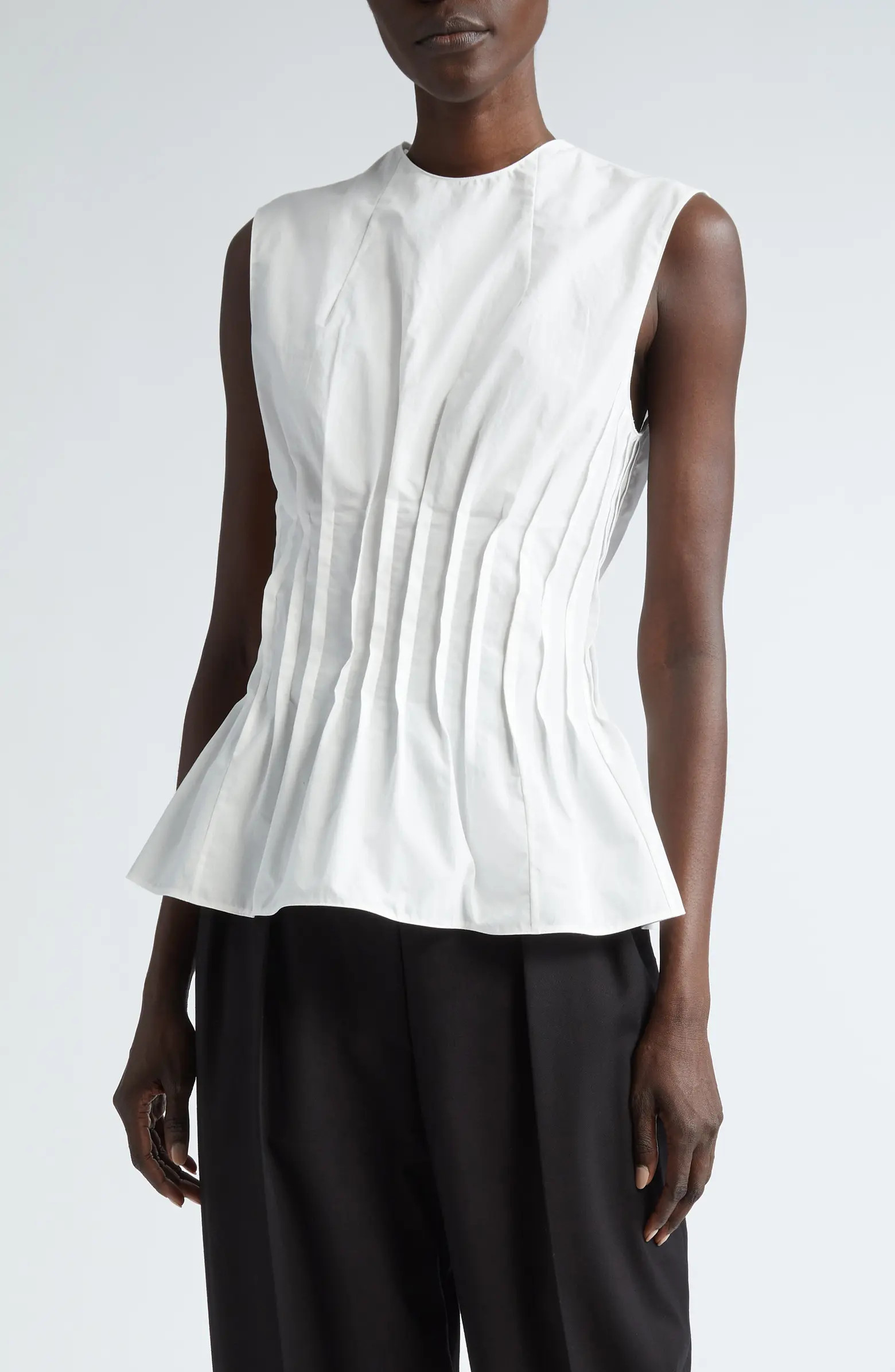 The Westin Pleated Cotton Poplin Top | Nordstrom