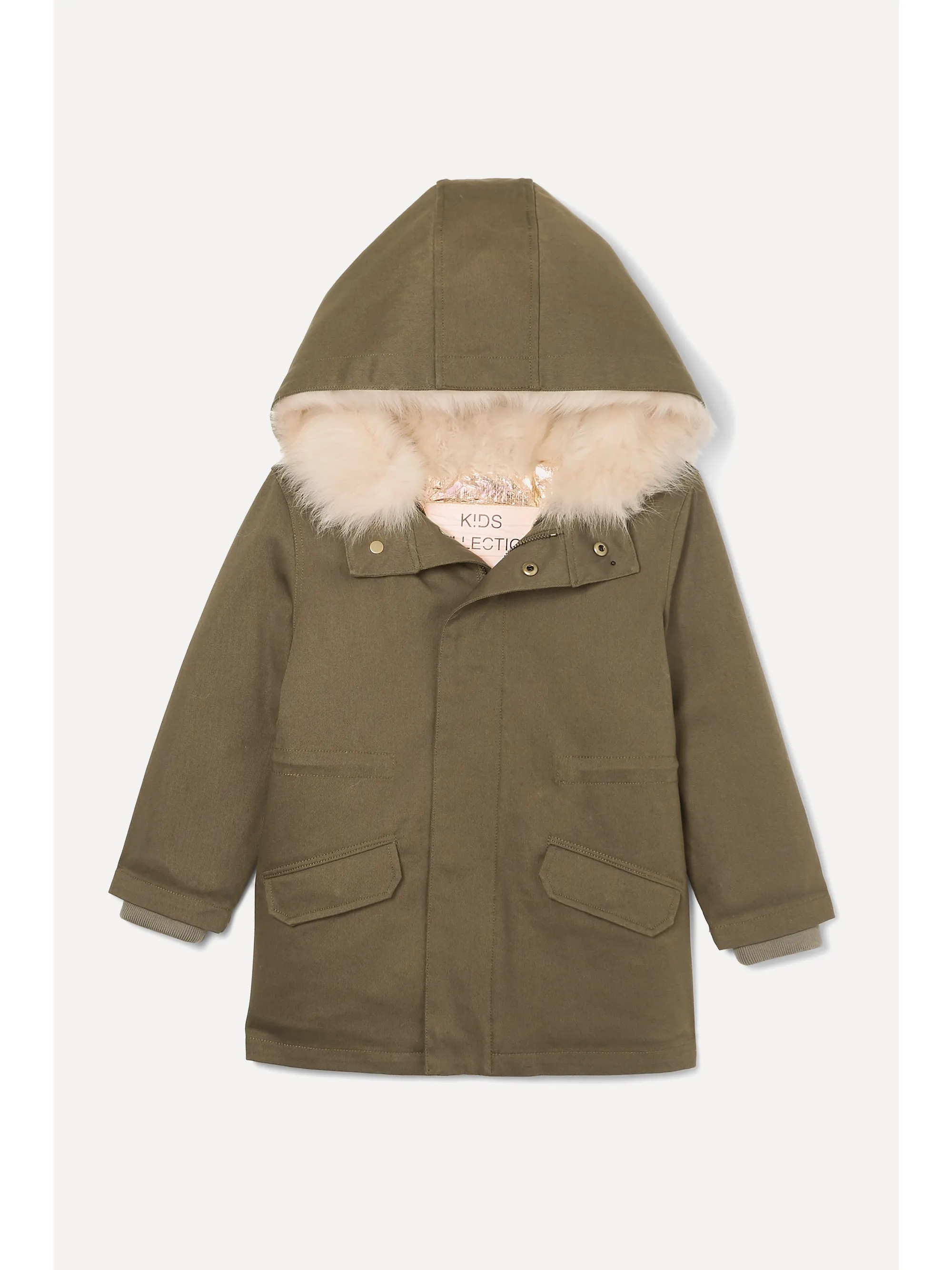 Green Ages 4 - 6 hooded metallic shell and faux shearling-lined cotton-twill parka | Yves Salomon... | NET-A-PORTER (UK & EU)