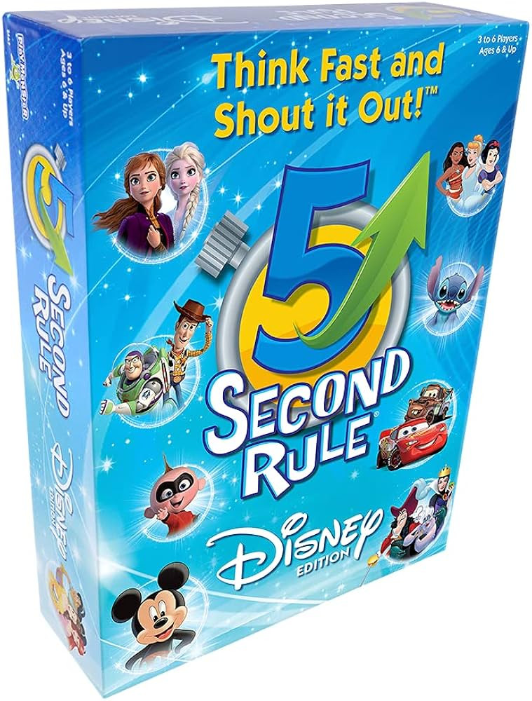 5 Second Rule Disney Edition \u2014 Fun Family Game About Your Favorite Disney Characters \u2014 ... | Amazon (US)