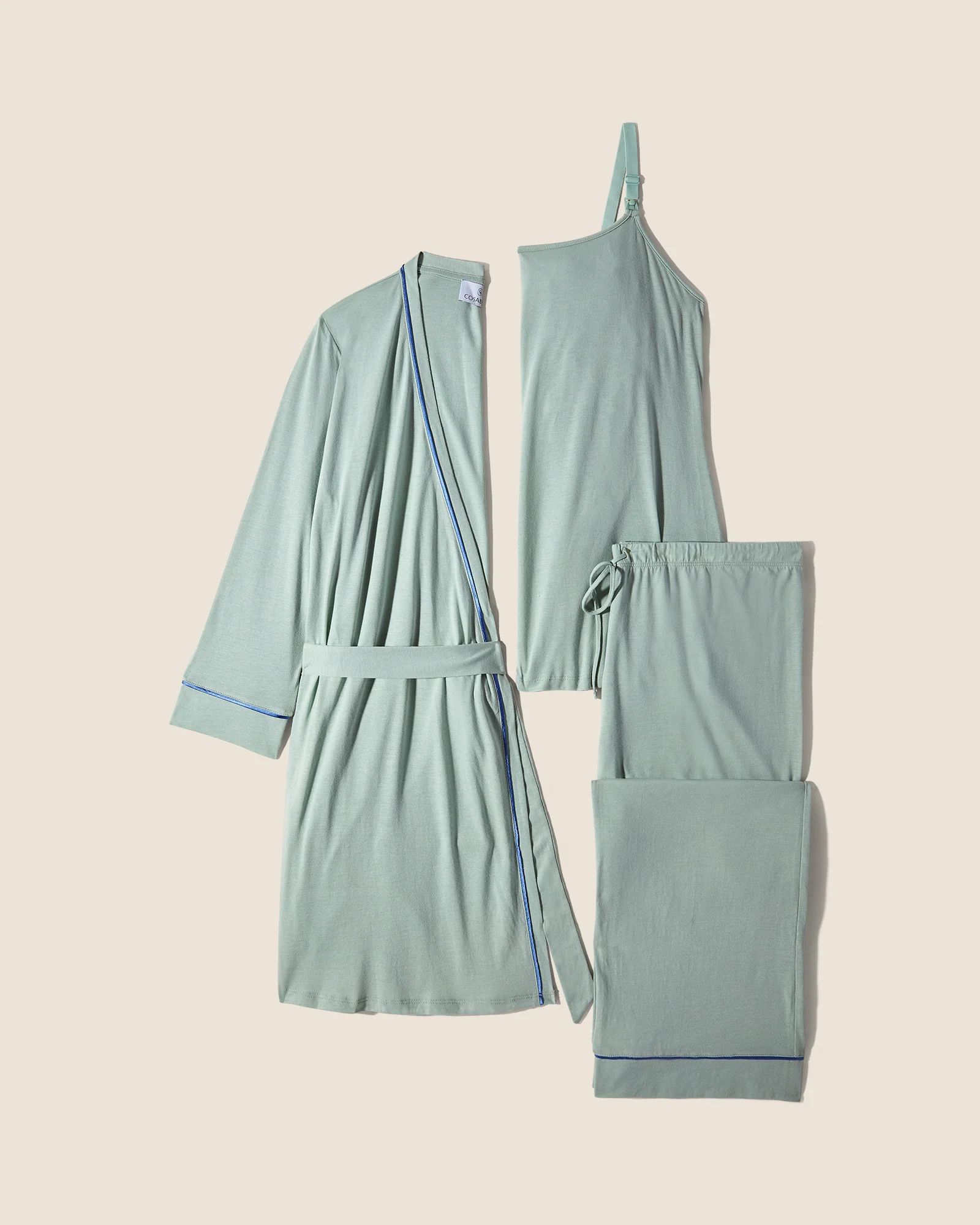 Bella Nursing 3 piece pajama set with robe | Cosabella