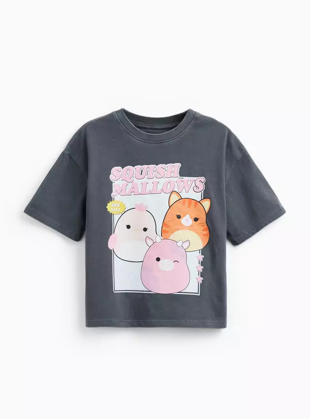 Charcoal Squishmallows Graphic T-Shirt 5 years | Tu Clothing