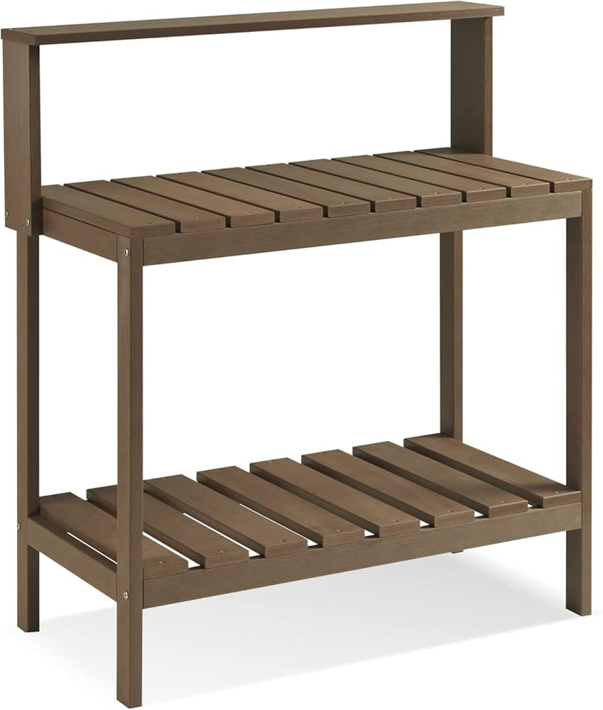 Efurden Potting Bench Table, Outdoor Potting Table Made of Poly Lumber, Wood-Like Gardening Table... | Amazon (US)