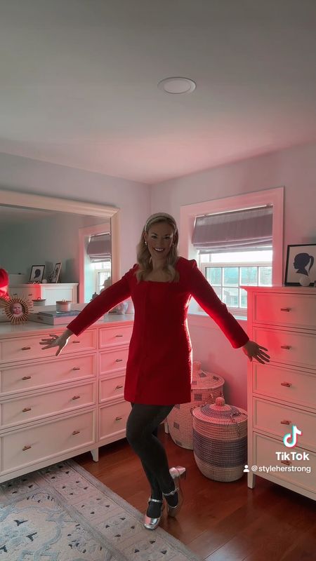 Family photo outfit everything I’m wearing is on sale for Black Friday: teeed dress, silver heels, sparkle tights, pearl stud earrings 

#LTKHoliday #LTKCyberWeek #LTKsalealert