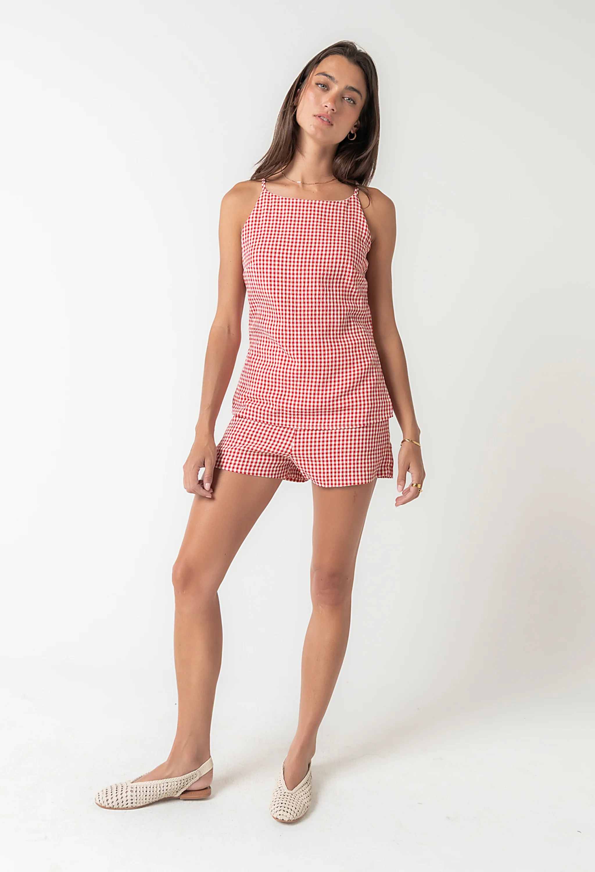 Amina Gingham Tank | Böhme US