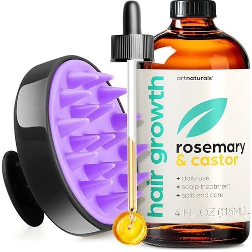 Artnaturals Organic Rosemary Castor Hair Oil & Scalp Strengthening Hair Growth Oil 4.0oz with Coc... | Amazon (US)