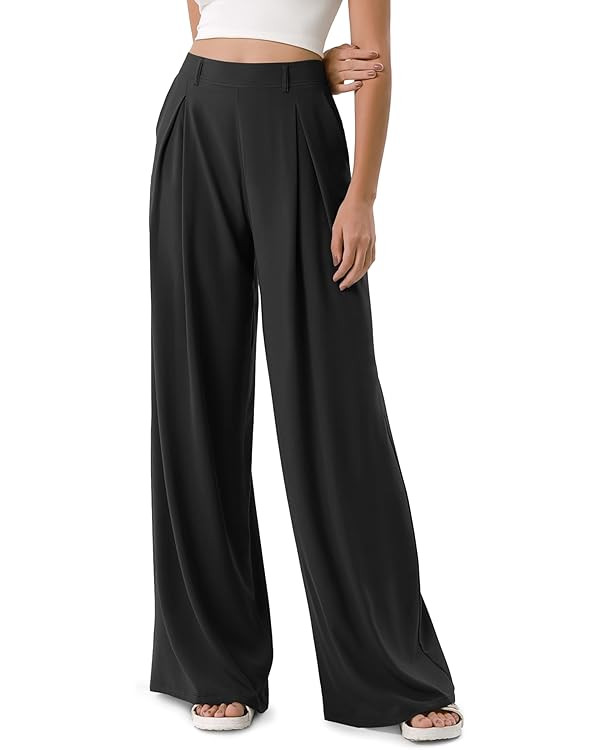 ODODOS High Waist Pleated Wide Leg Pants | Amazon (US)