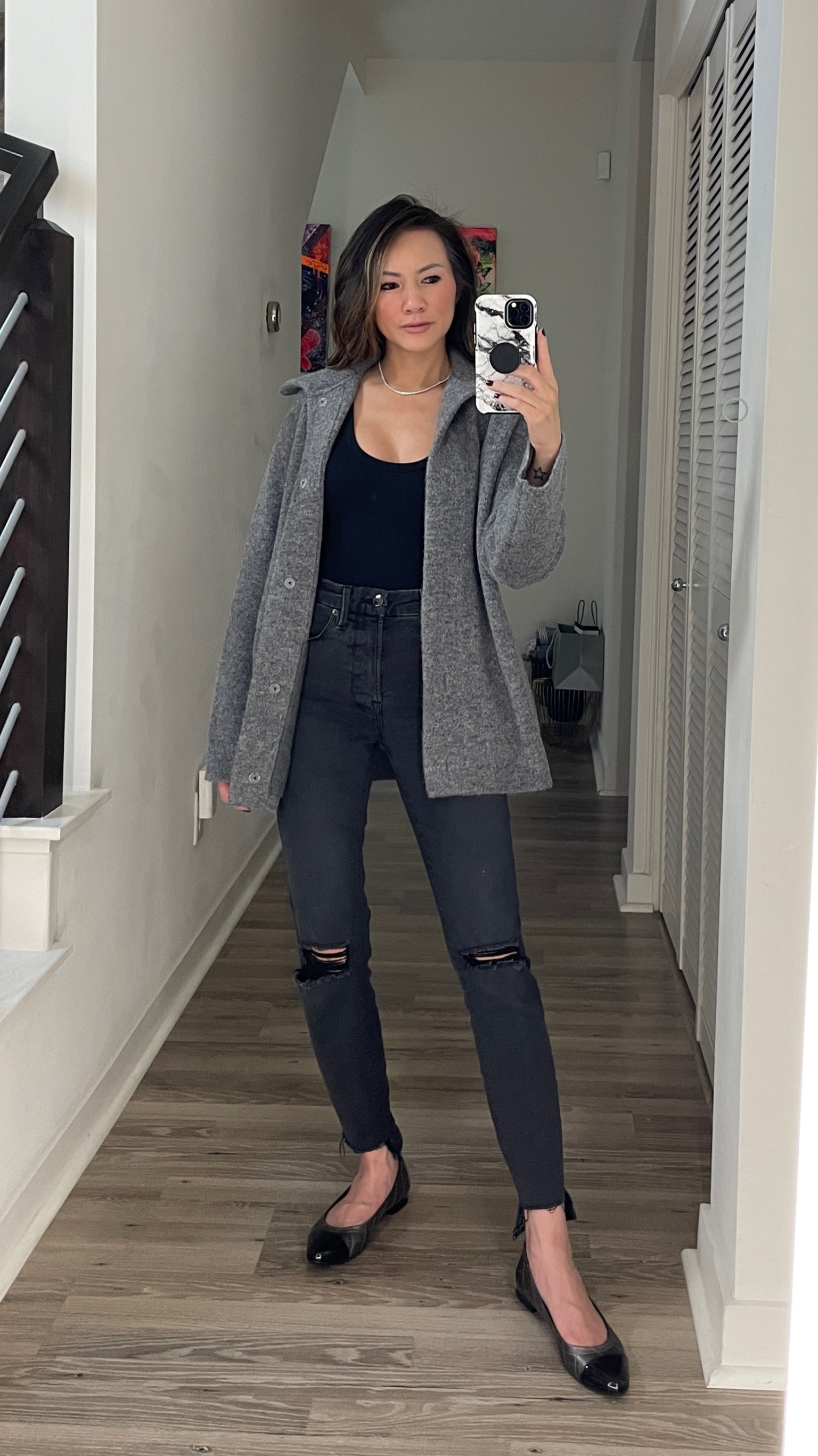 My fav purchase from the NSALE! ⚡️ Every year I like to invest in one piece that will stand the test of time where I can style it countless times season after season. It’s all about price per wear ladies! 💸 This fuzzy cardigan surprised me—it’s SO soft and the quality is 💯! You can style this casually for running errands, traveling, throw it over a dress for chilly days/nights. Comes in 3 colors. I took a size XS for a relaxed fit. Plus these ballet flats are giving major Chanel vibes! Love the metallic quilted detail and black toe tip. 

Cardigan, knitwear, sweater, NSale, Nordstrom, fall outfit, off duty outfit, travel outfit, sale, ballet flats, The Stylizt 



#LTKStyleTip #LTKxNSale #LTKSeasonal