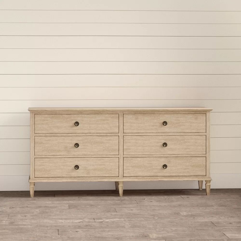 Garland Natural Wood 6 - Drawer Dresser | Wayfair North America