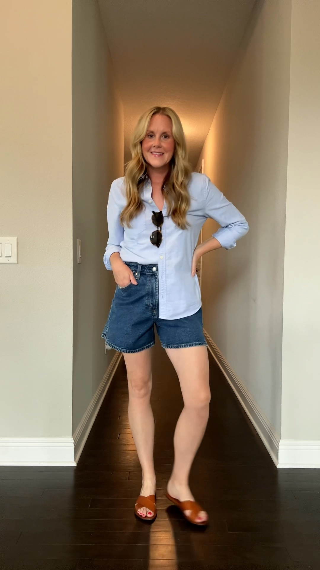 These a-line denim shorts for target are going to be a staple in mybspeinfn& summer wardrobe and can be worn in so many different ways too!  

#LTKOver40 #LTKgrwm #LTKootd