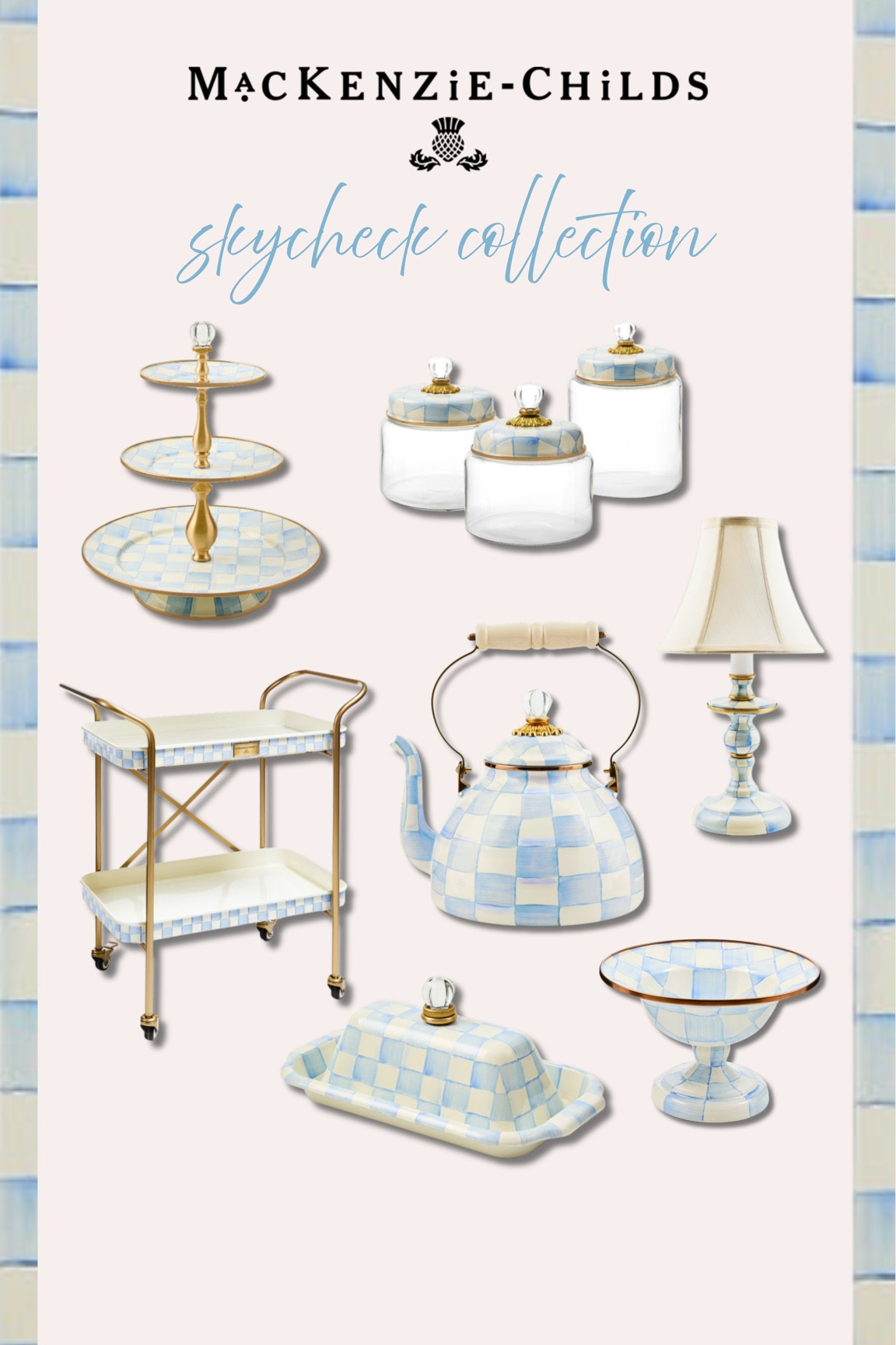 Mackenzie Childs skycheck collection 🩵🤍

#LTKHome #LTKMothersDay #LTKmomlife