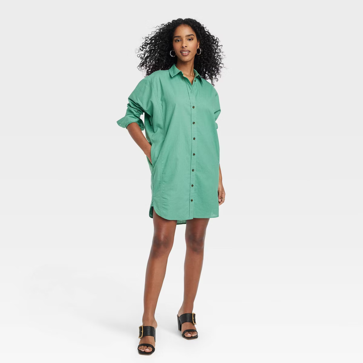 Women's Long Sleeve Mini Shirtdress - Universal Thread™ | Target
