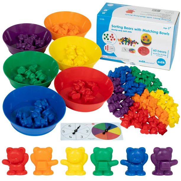 Edx Education Counting Bears with Matching Bowls - 68pc Set | Walmart (US)