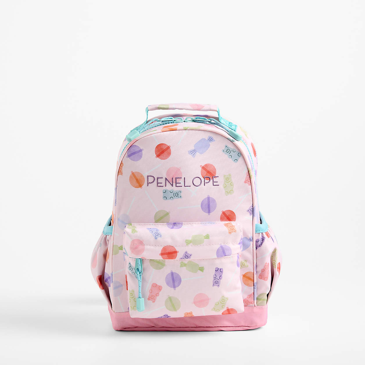 Green and Blue Colorblock Medium Kids Backpack with Side Pockets + Reviews | Crate & Kids | Crate & Barrel
