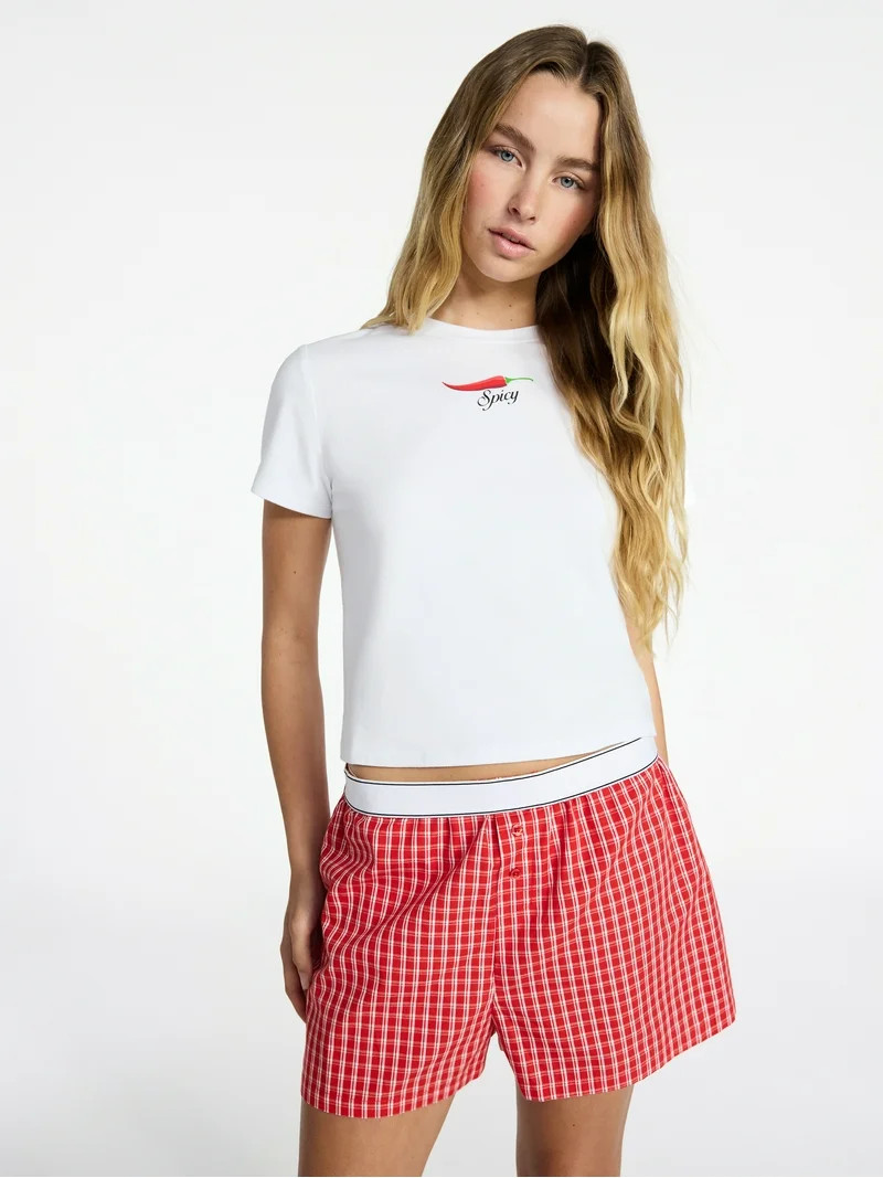 No Boundaries Sleepwear Graphic Baby Tee, Women's XS-XXL | Walmart (US)