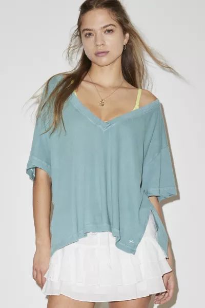 Out From Under Jamie Slouchy V-Neck Tee | Urban Outfitters (US and RoW)