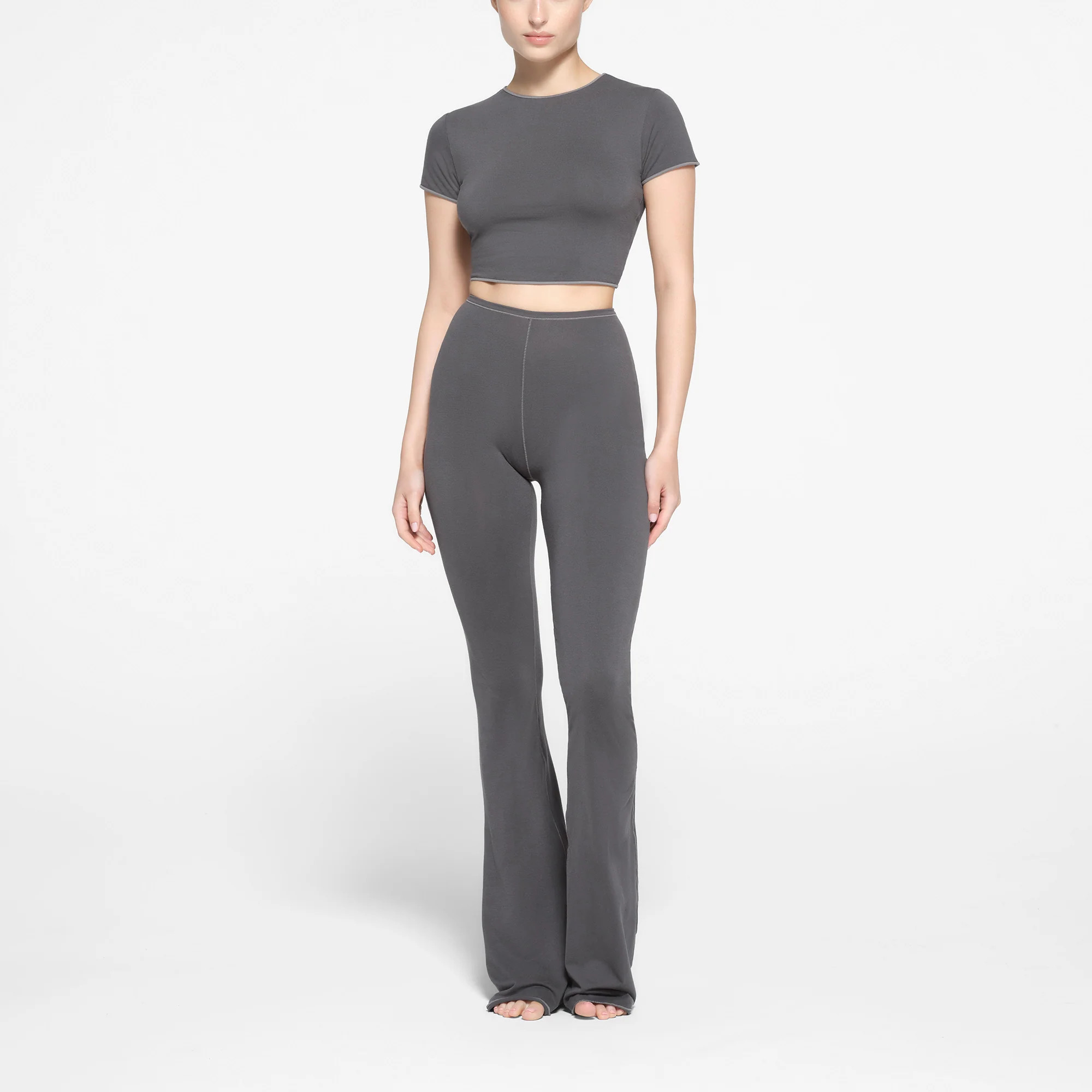 SKIMS Cropped T-Shirt | Grey | 4X/5X | Seamless Modal | SKIMS (US)