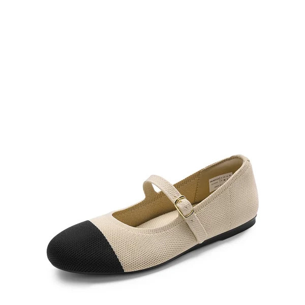 Ascenelle Breathable Arch Support Strap Flats Knit Edition | Dream Pairs