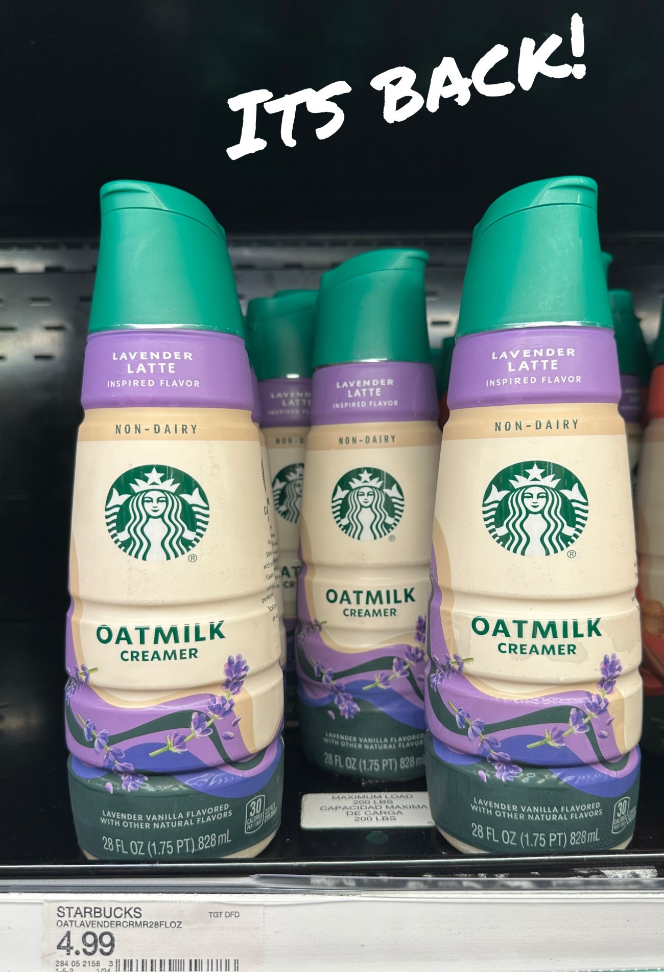 Starbucks oat milk creamer
Lavender latte
Coffee creamer seasonal
Spring seasonal foods

#LTKSeasonal #LTKmorningroutine #LTKfoodie